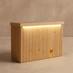 Barra madera color natural