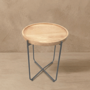 Mesa de arrime tapa de madera