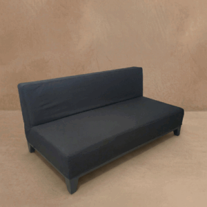 Sillón sin posa brazos con funda negra