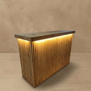 Barra madera color natural