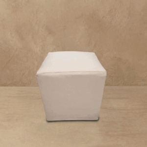 Pouff individual con funda color beige