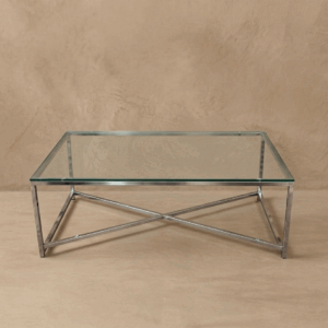 Mesa ratona de vidrio