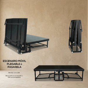 Escenario móvil plegable o mesa pasarela