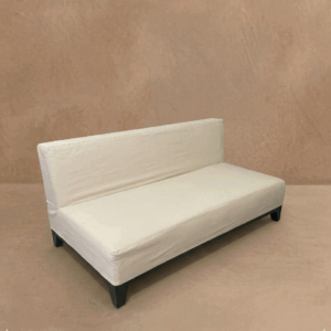 Sillón sin posabrazos con funda beige
