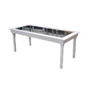 Mesa espejada rectangular