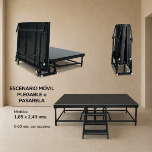 Escenario móvil plegable o mesa pasarela