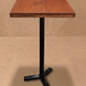 Mesa alta rústica tapa cuadrada