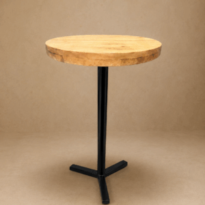 Mesa alta rústica tapa redonda