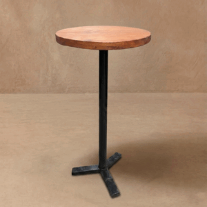 Mesa alta rústica tapa redonda