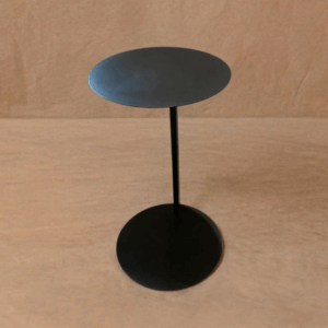 Mesa de arrime chapa negra redonda doble