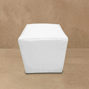 Pouff individual funda blanca