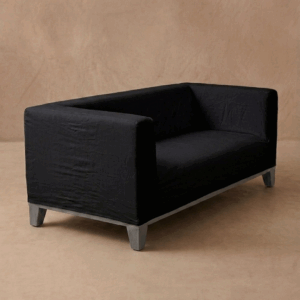 Sillon con posabrazos funda negra