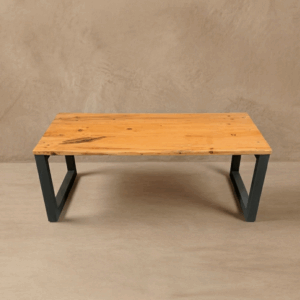 Mesa ratona rústica hierro madera 120 cm