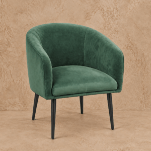 Butaca de terciopelo verde